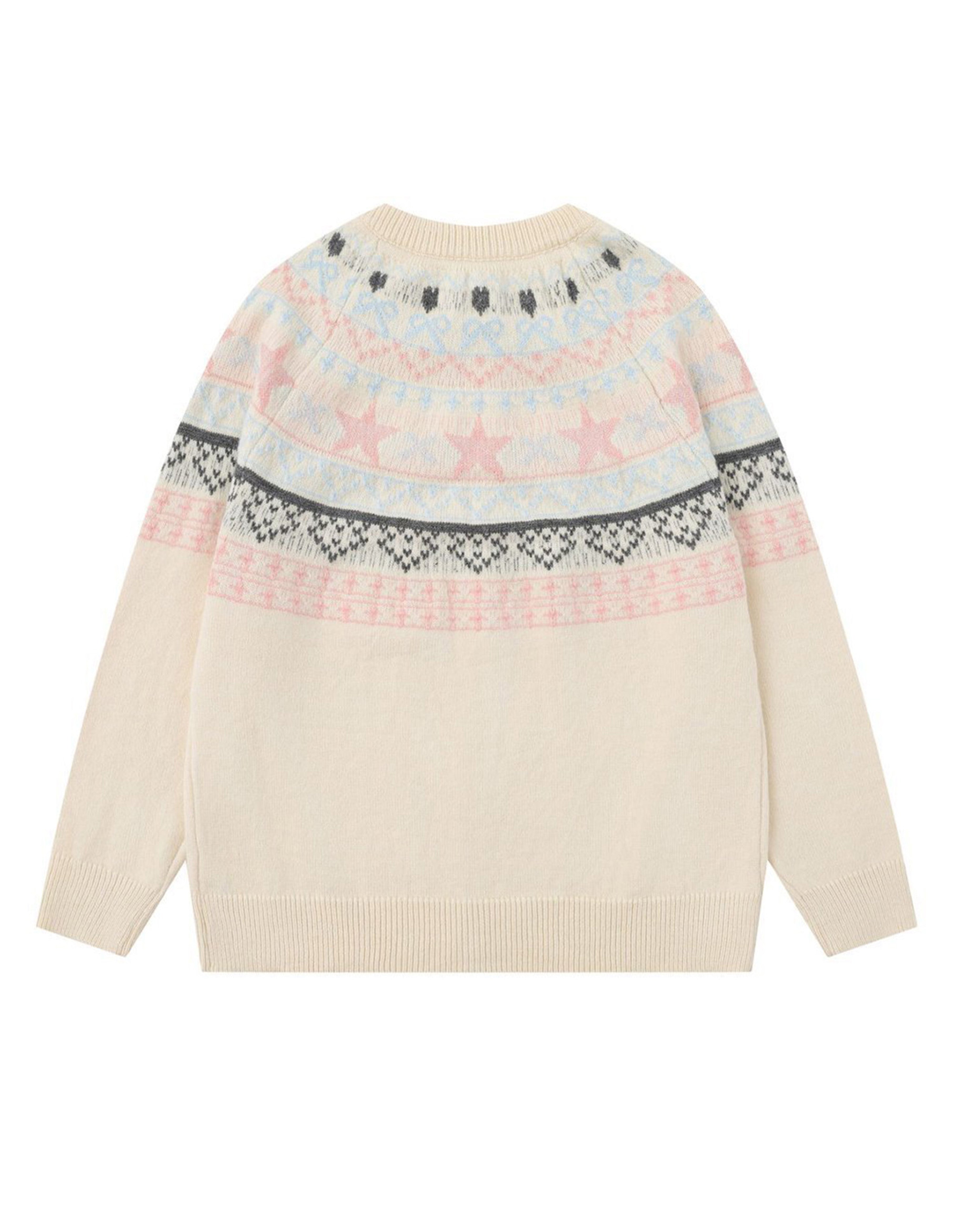 BAKYARDER Bowknot Star Cardigan Sweater