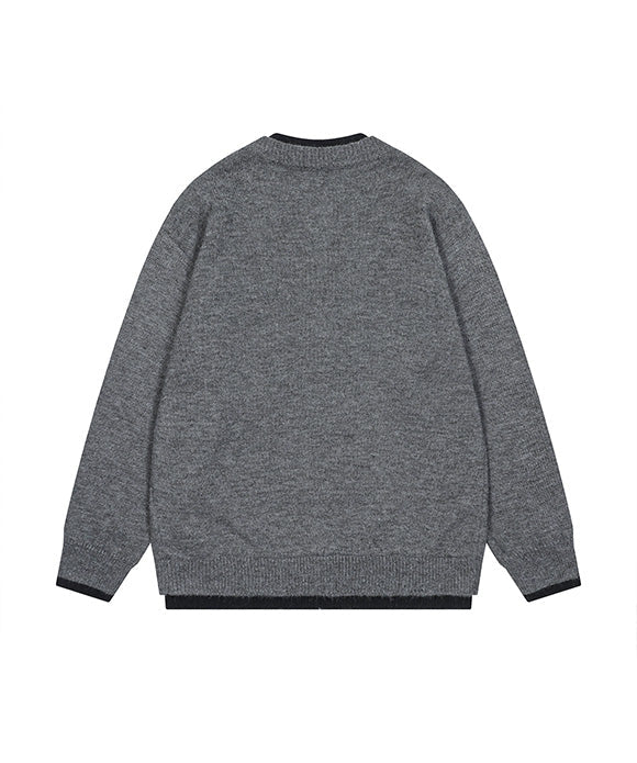 BAKYARDER Two-in-One Layered Patchwork Cardigan