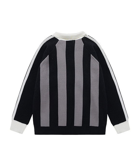 BAKYARDER Vintage Letter Varsity Knit Sweater