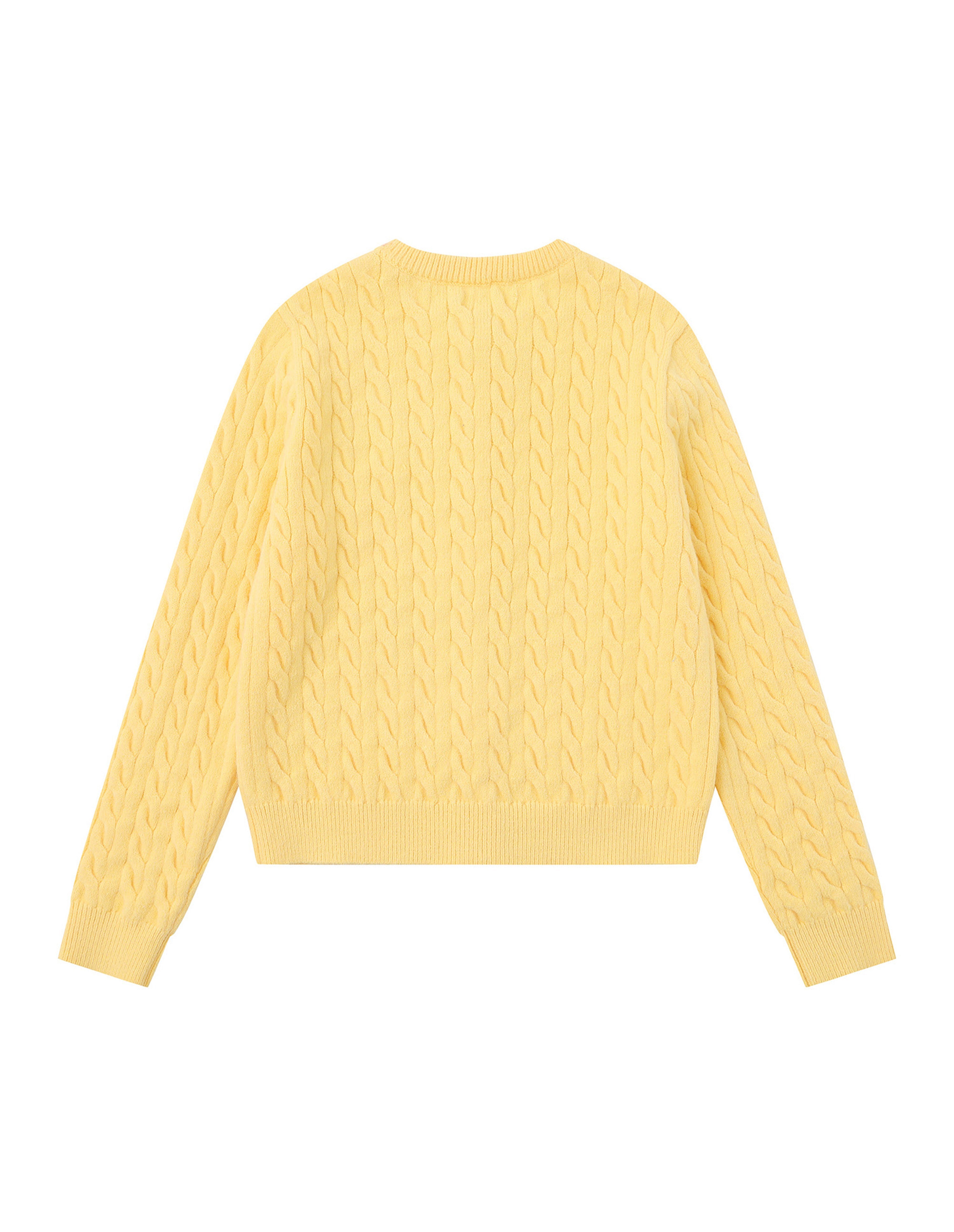 BAKYARDER Cable-Knit Embroidered Cropped Cardigan Sweater