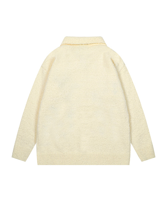 BAKYARDER  Vintage Floral Knitted Cardigan