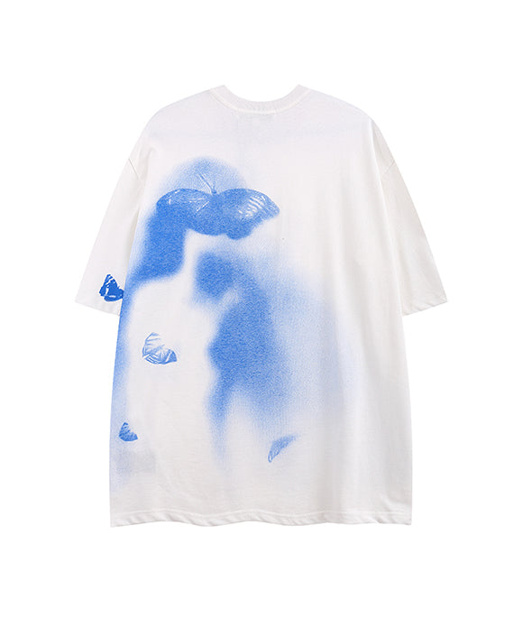 BAKYARDER Abstract Butterfly Print Tee