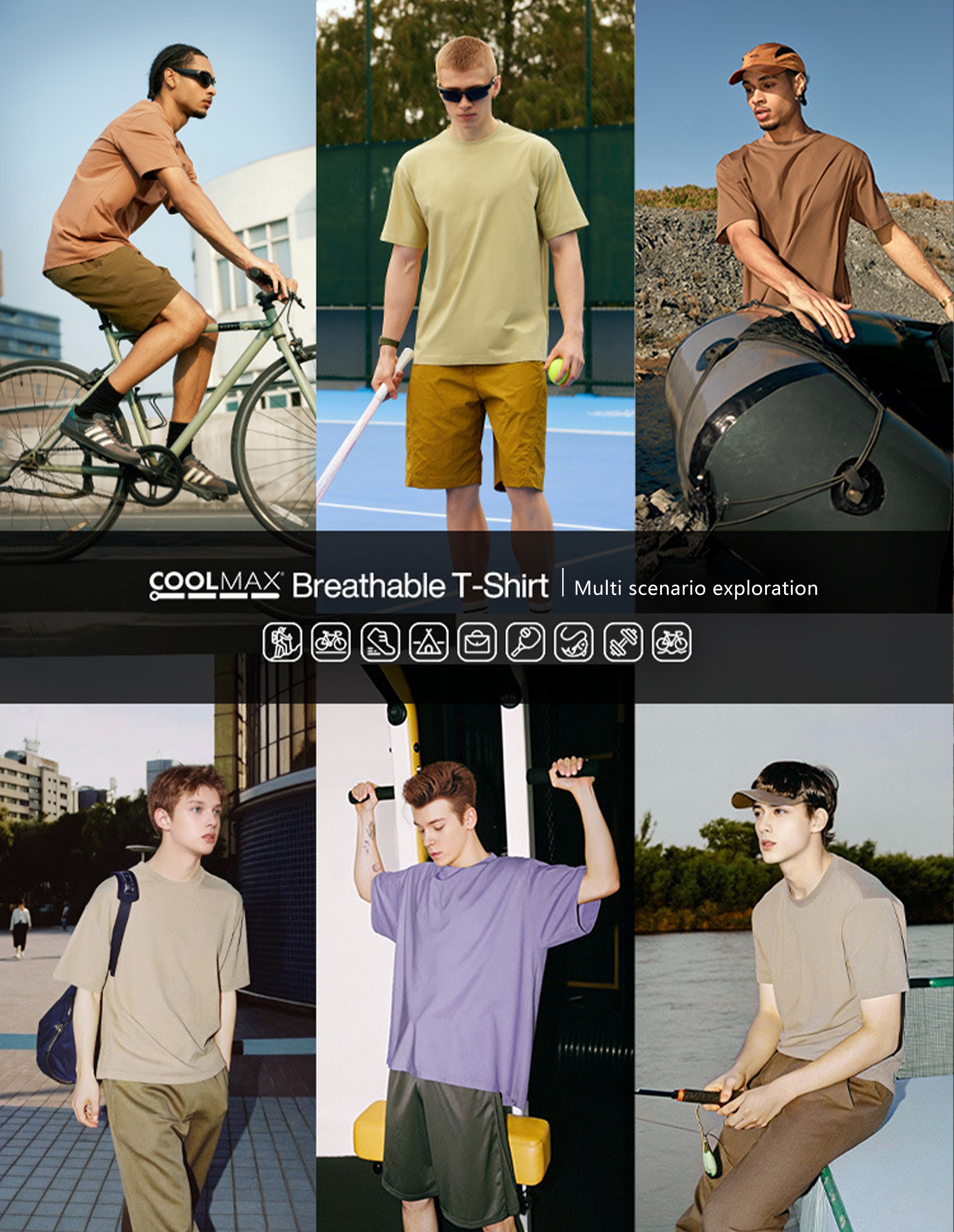 BAKYARDER Breathable T-Shirt for Outdoor Sports, Commuting, and Cycling – Quick-Dry Short Sleeve