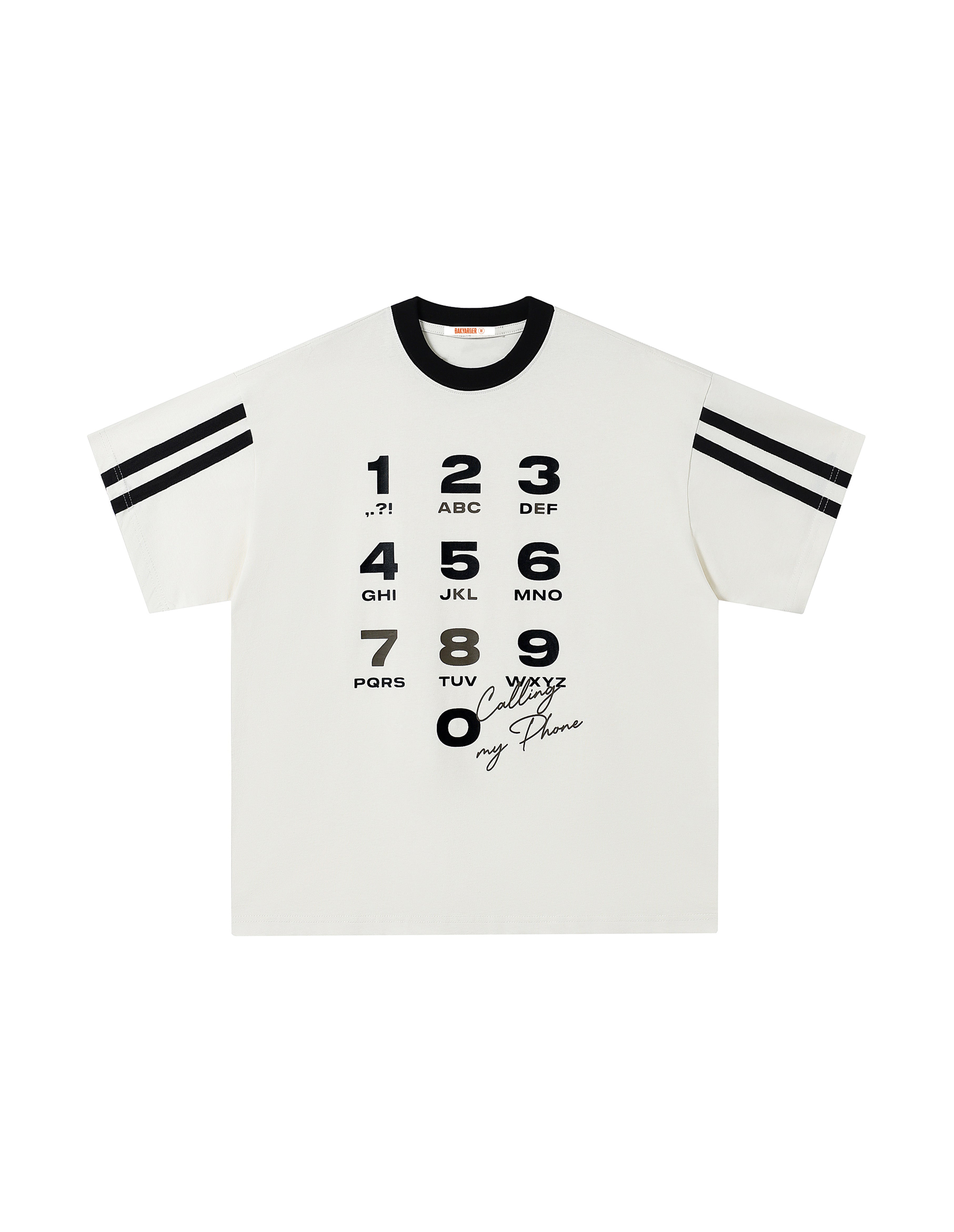 BAKYARDER Vintage Number Print T-Shirt