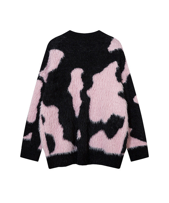 BAKYARDER Vintage Colorblock Cardigan Sweater