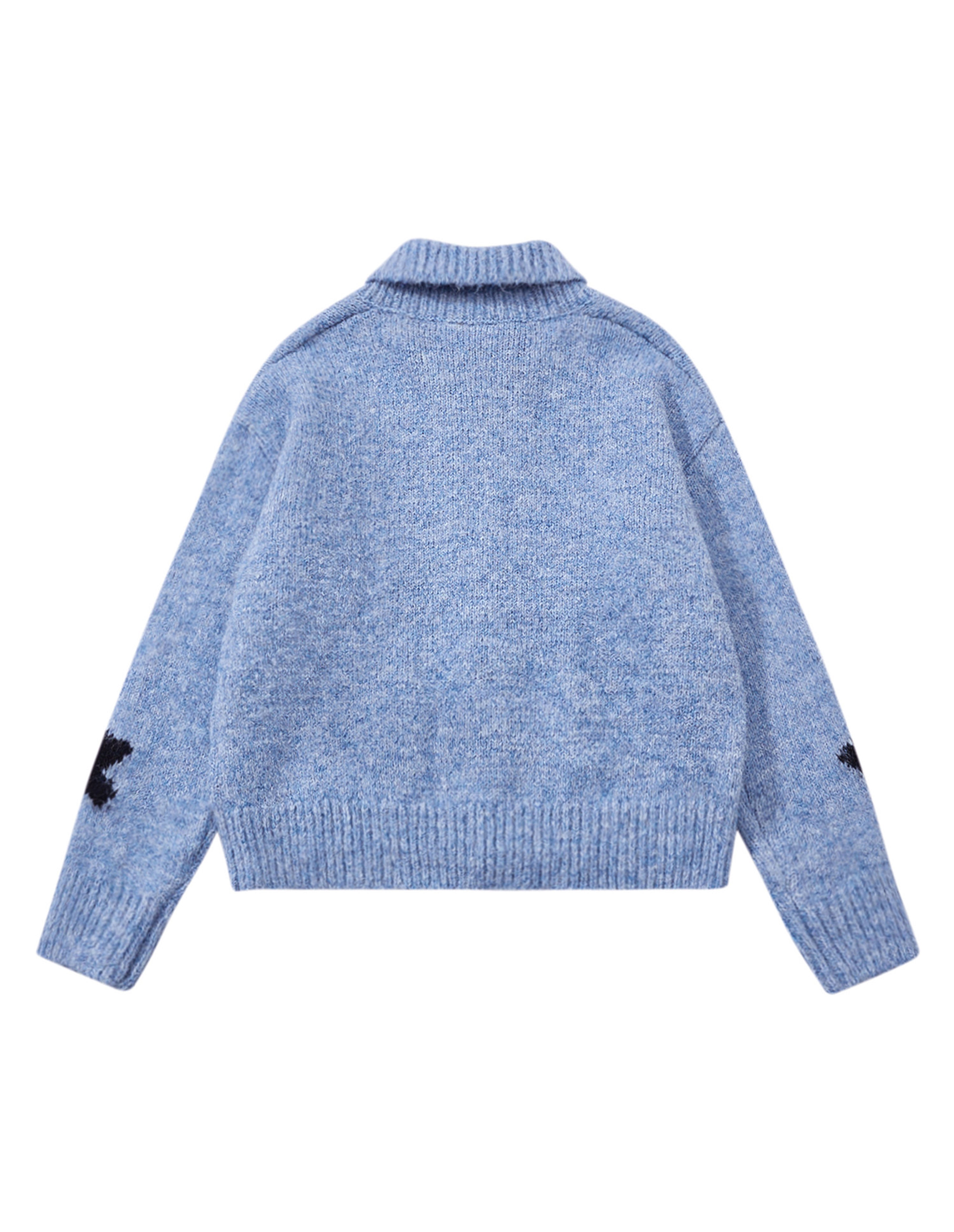 BAKYARDER Vintage Star Jacquard Cropped Cardigan Sweater