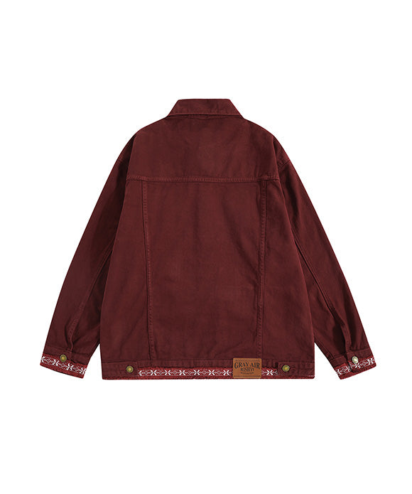 BAKYARDER  Vintage Floral Denim Jacket