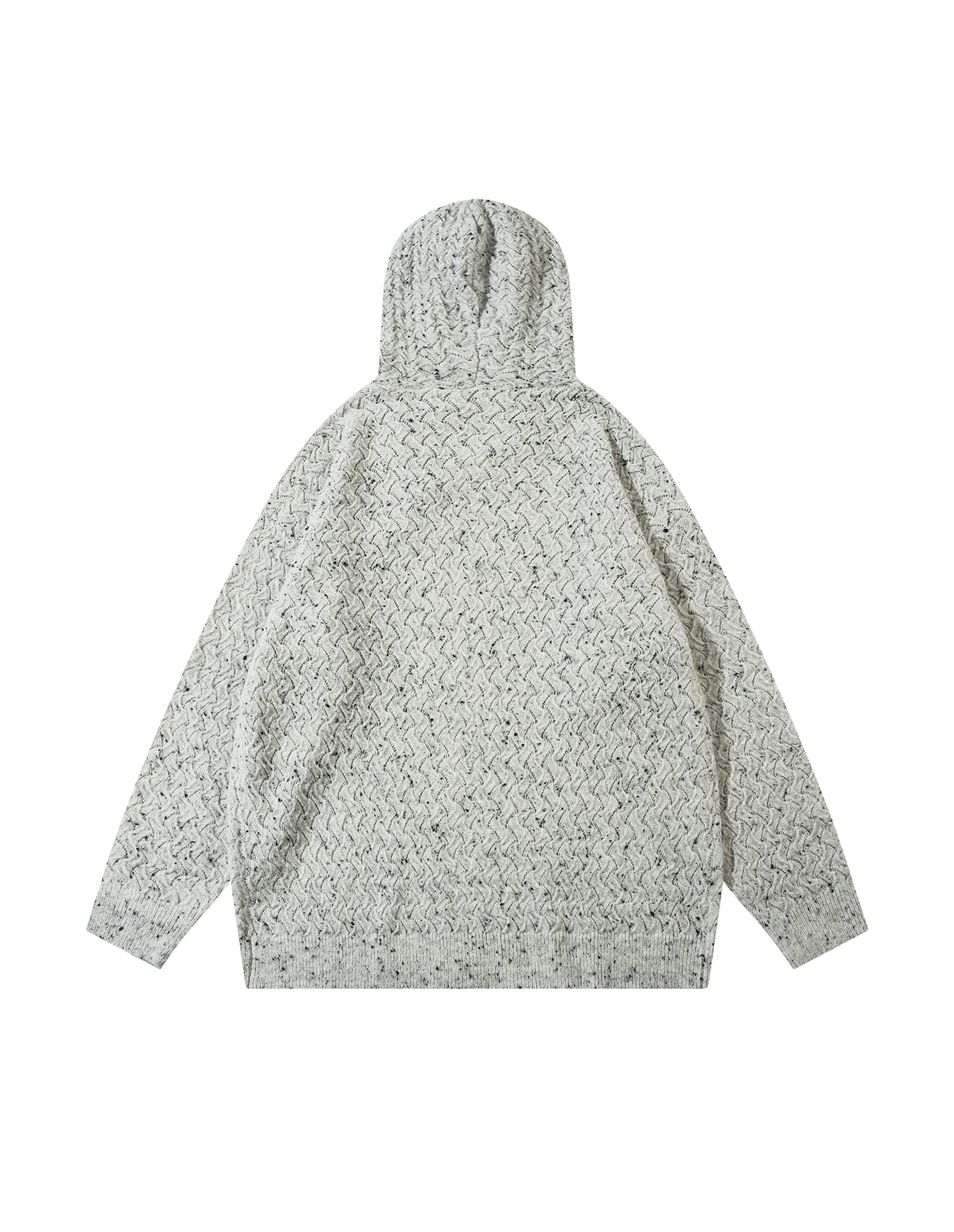 BAKYARDER Vintage Lazy-Style Hooded Zip-Up Cardigan Sweater