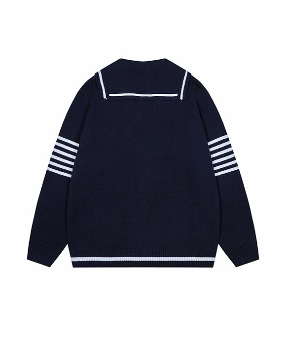 BAKYARDER Puppy Embroidered Cardigan Sweater