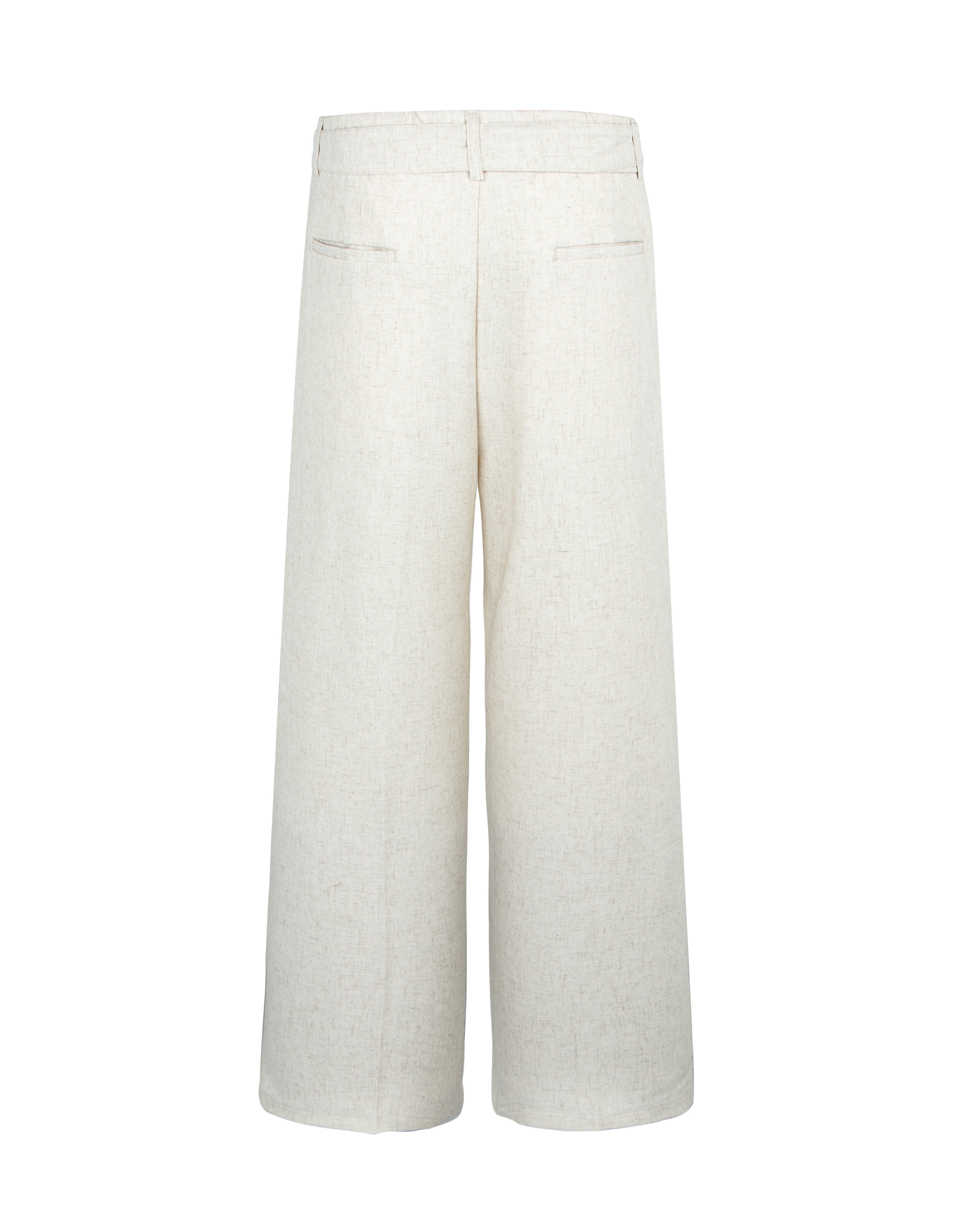 BAKYARDER  straight-leg casual trousers with a belt.