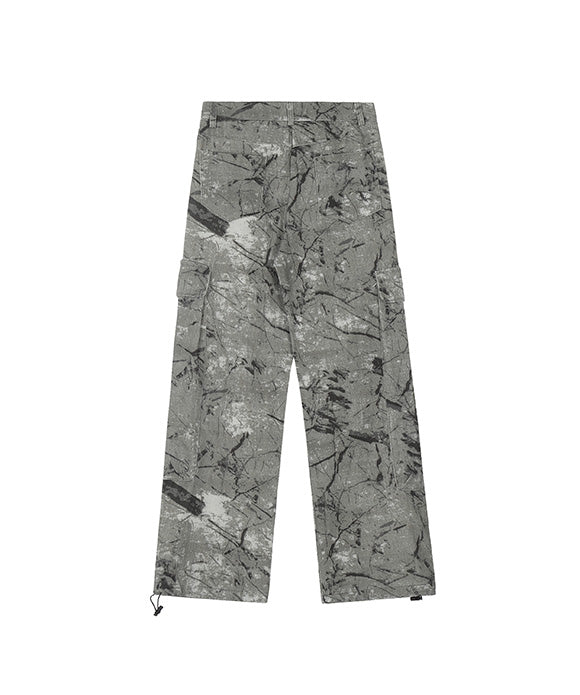 BAKYARDER  Vintage Gray Camo Cargo Pants