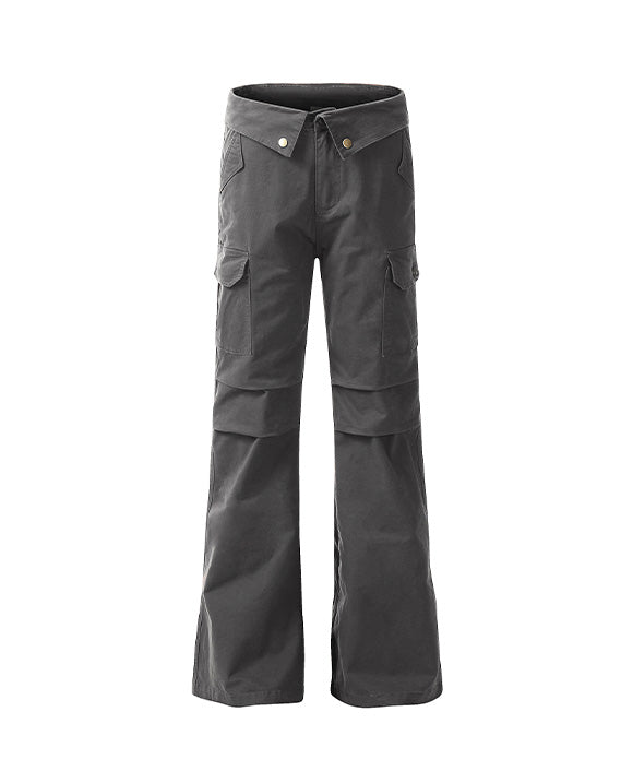 BAKYARDER Women's Vintage Flared Cargo Pants