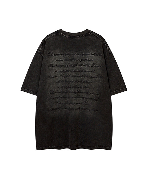 BAKYARDER Retro Round-Neck Short-Sleeve T-Shirt