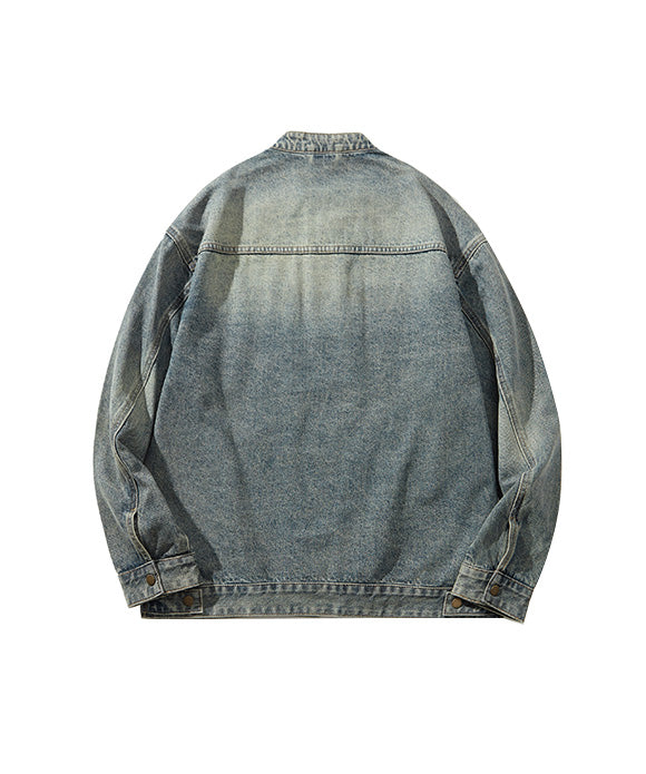 BAKYARDER Vintage Zipper Denim Jacket