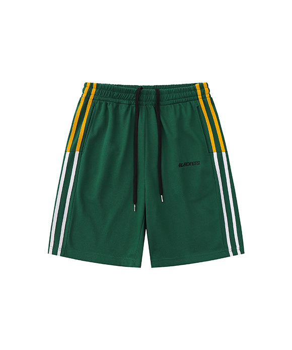 BAKYARDER  Color-blocked Striped Casual Shorts