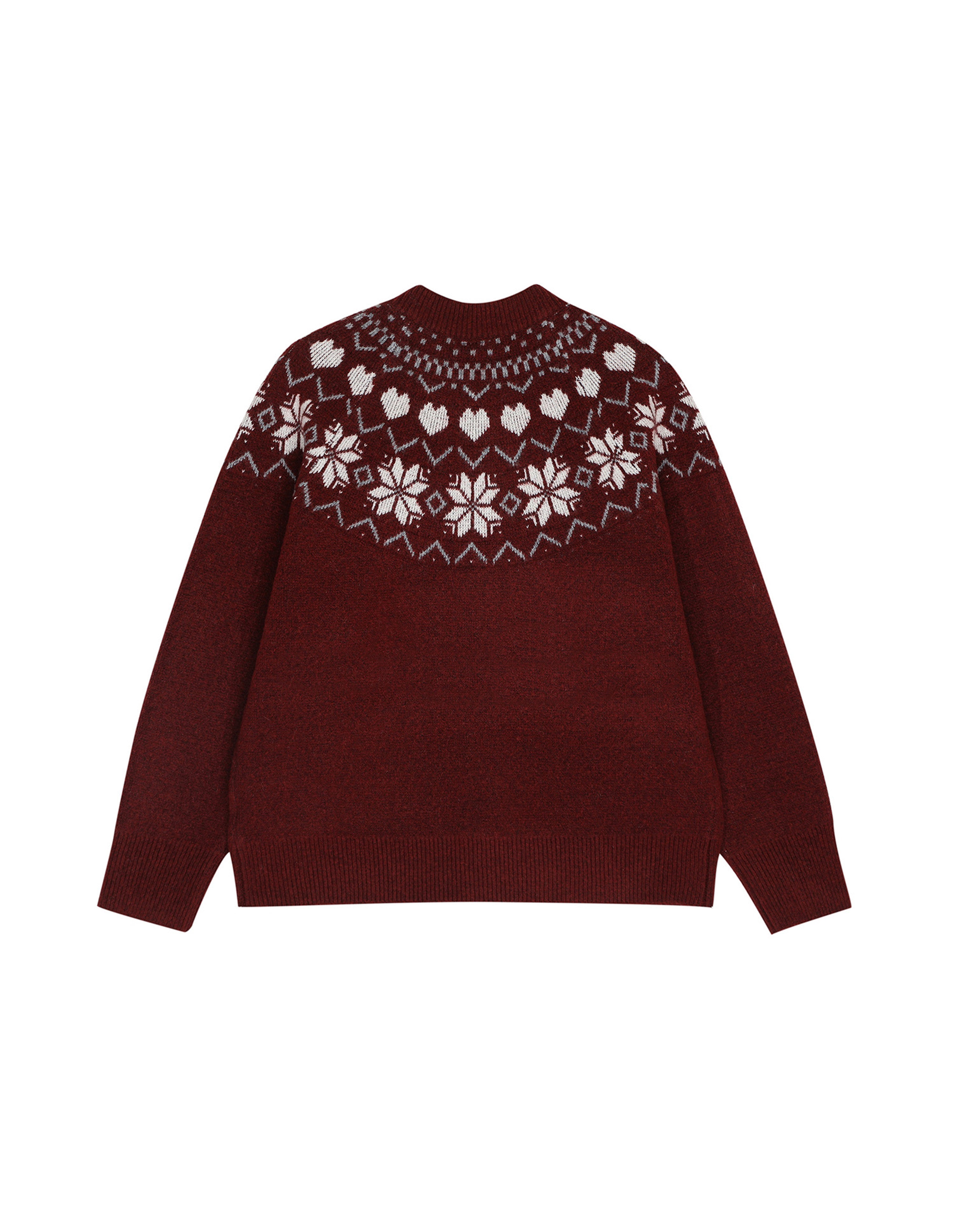 BAKYARDER Vintage Snowflake Jacquard Cardigan Sweater