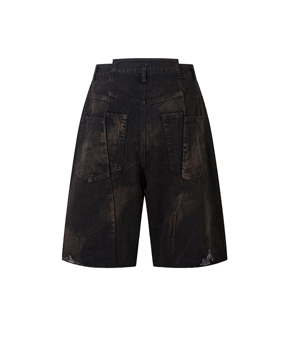 BAKYARDER Vintage Straight-Leg Denim Capri Pants