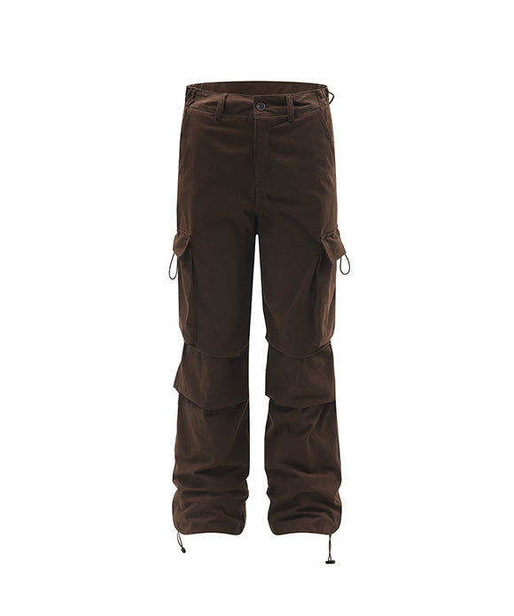 BAKYARDER Wrinkled Utility Pants with Large Pockets