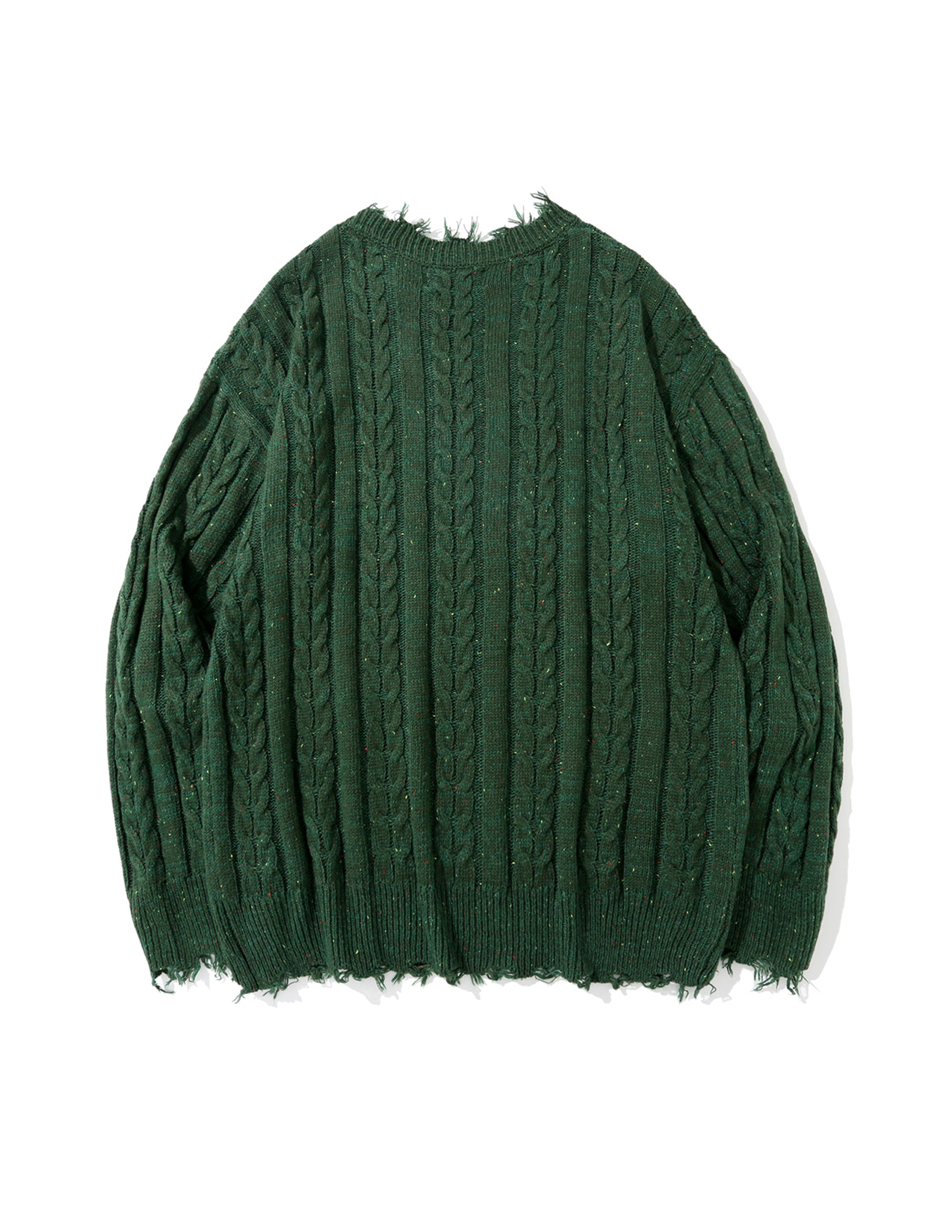 BAKYARDER Cable Knit Sweaters Oversized Crewneck 90s Vintage Unisex Sweater