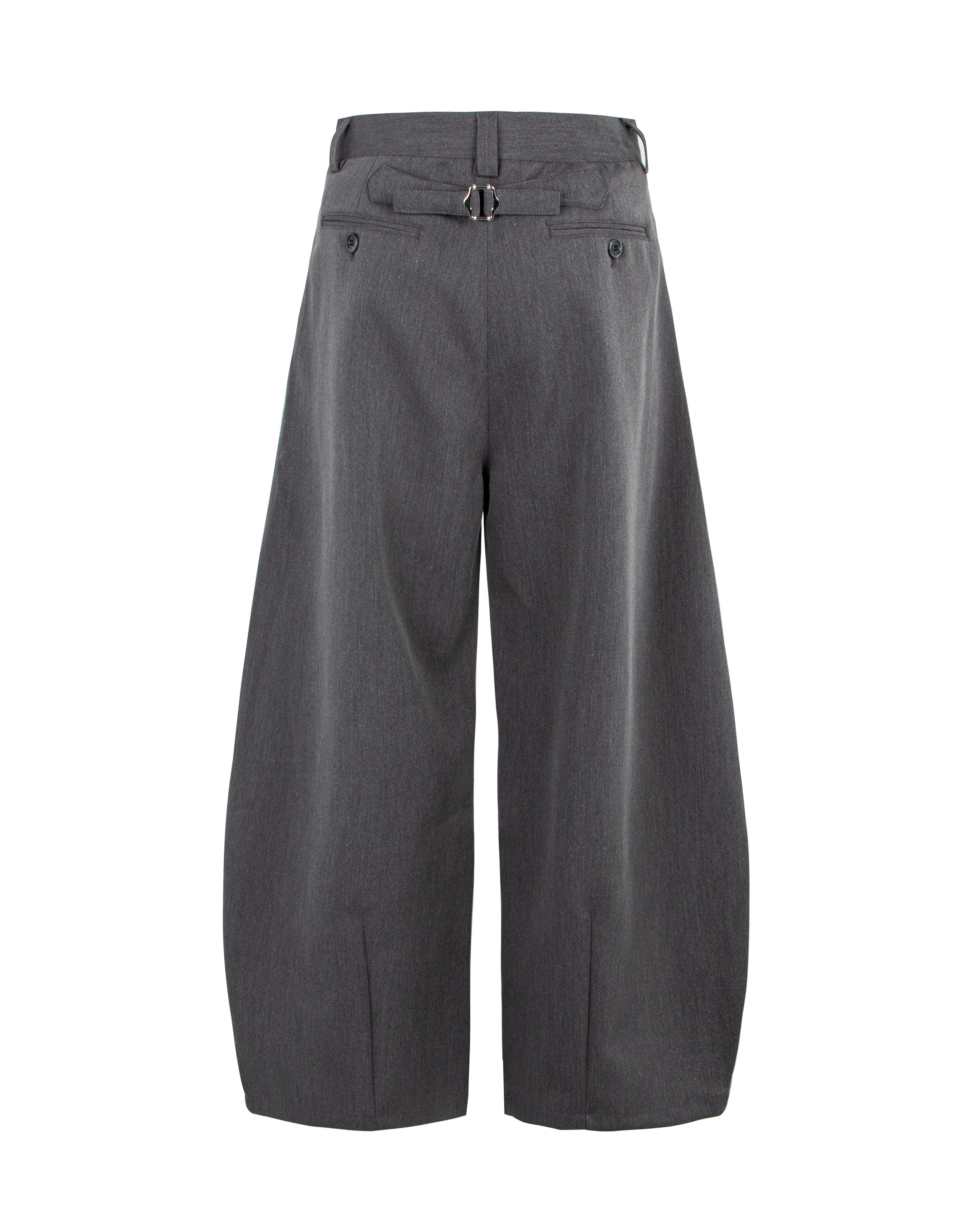 BAKYARDER casual wide-leg barrel suit trousers pants
