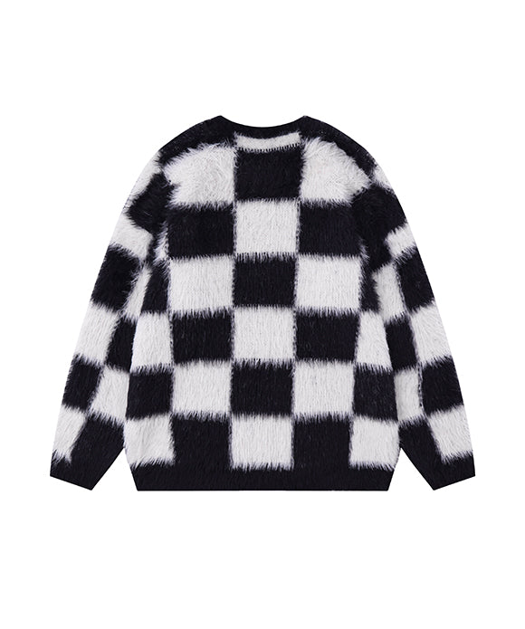BAKYARDER Wind Checkerboard Sweater