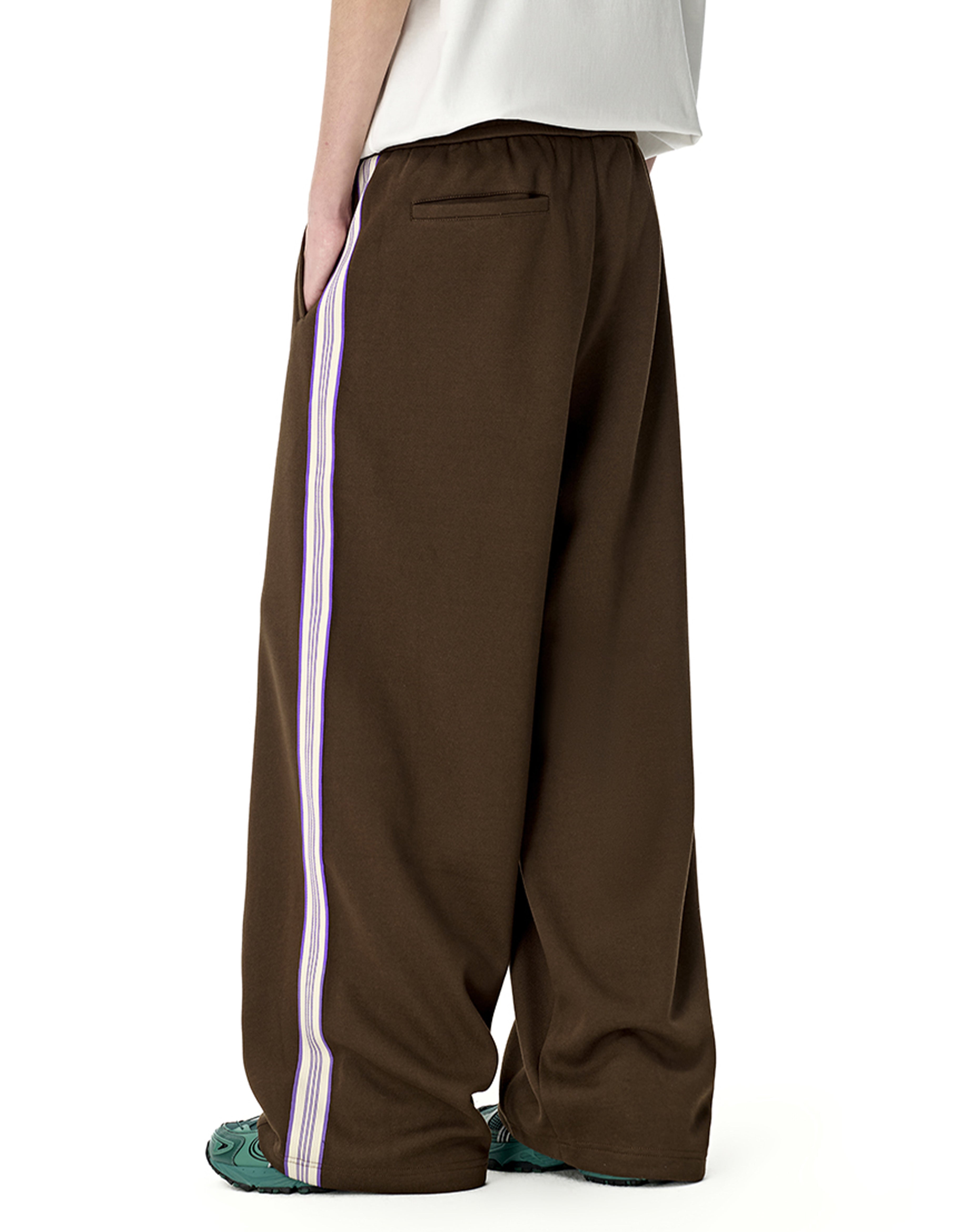 BAKYARDER Vintage Sports Stripe Wide-Leg Pants