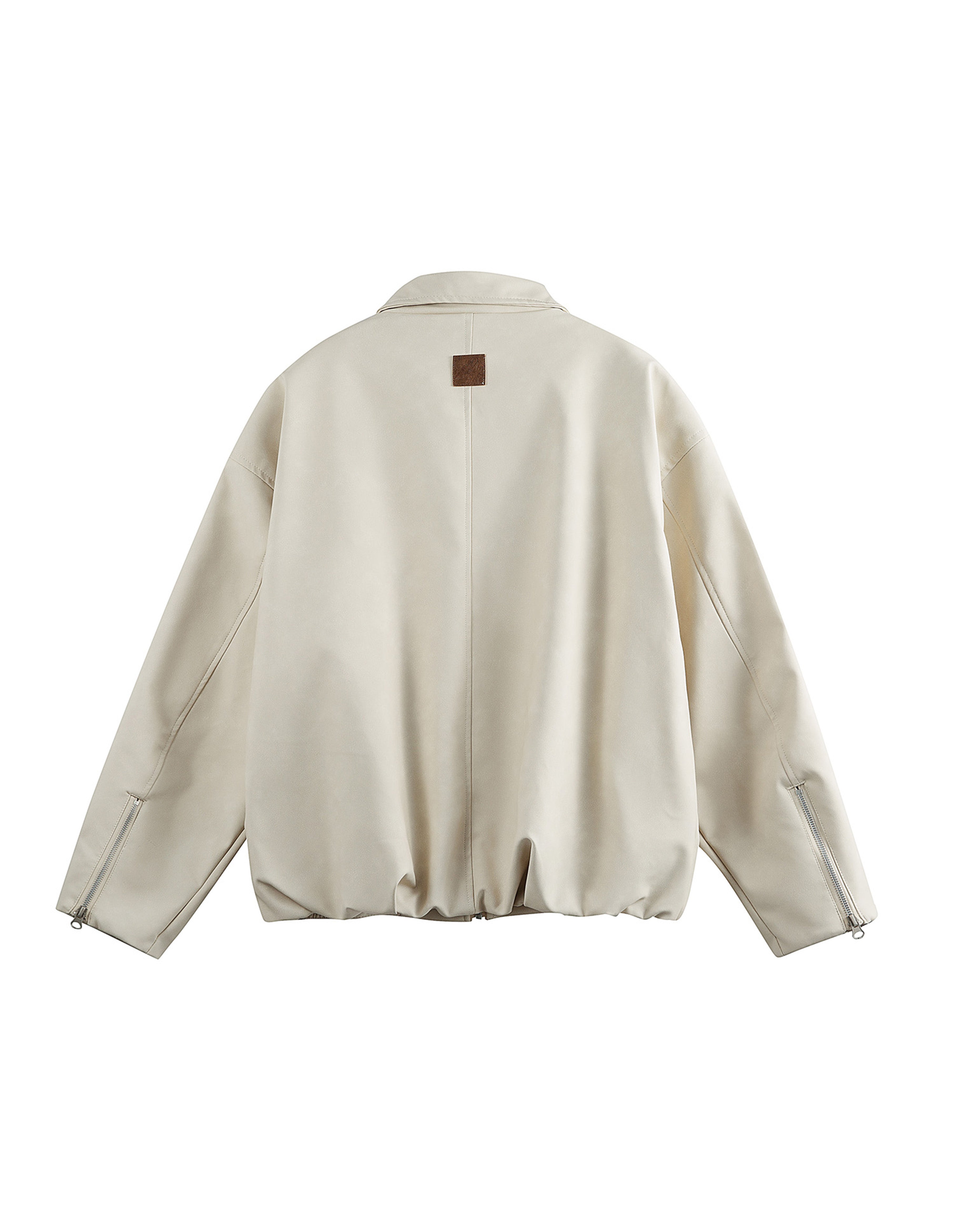 BAKYARDER Vintage Zipper PU Suede Moto Jacket