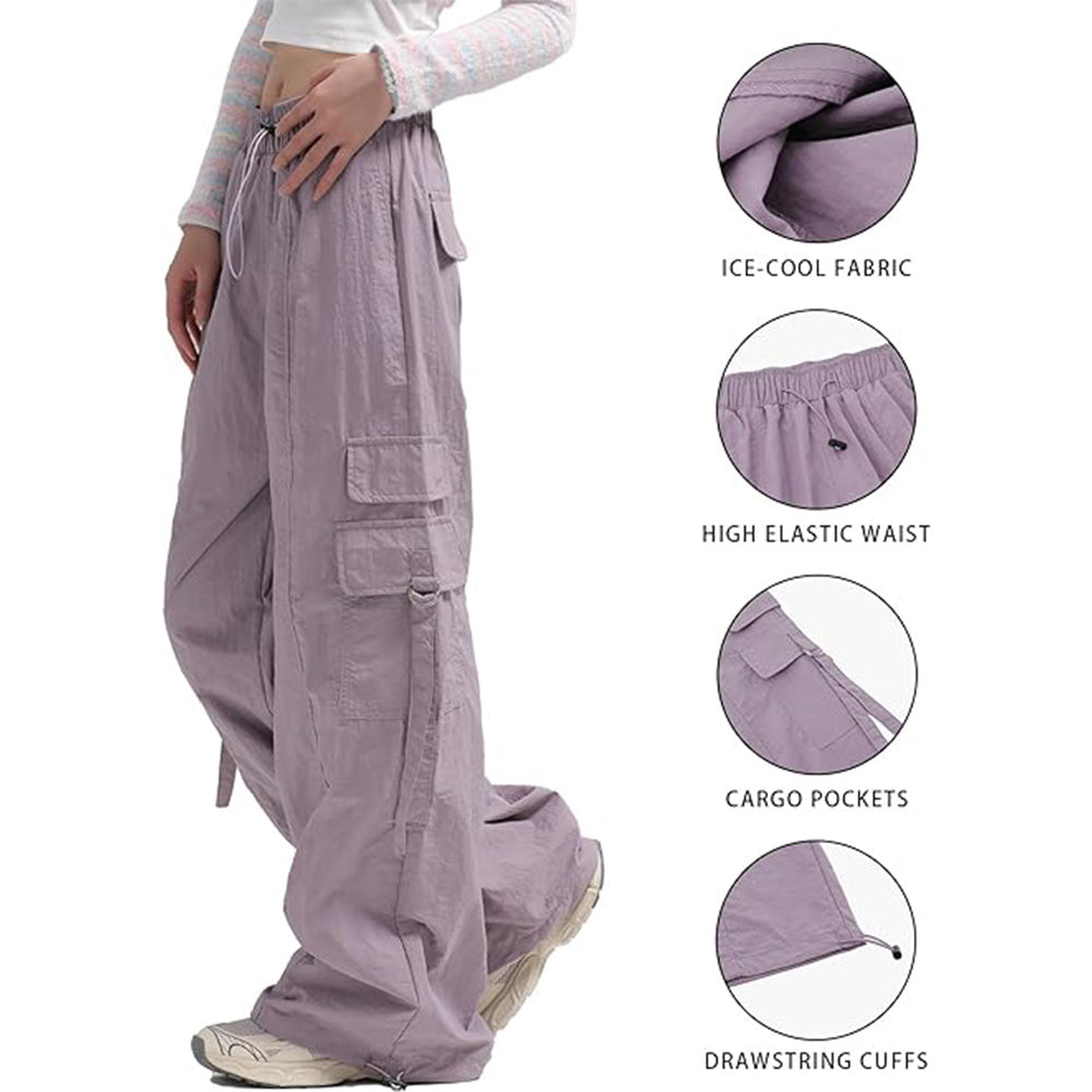BAKYARDER Women Retro Quick-Dry Cargo Pants