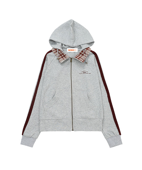 BAKYARDER Vintage Plaid Hoodie Jacket