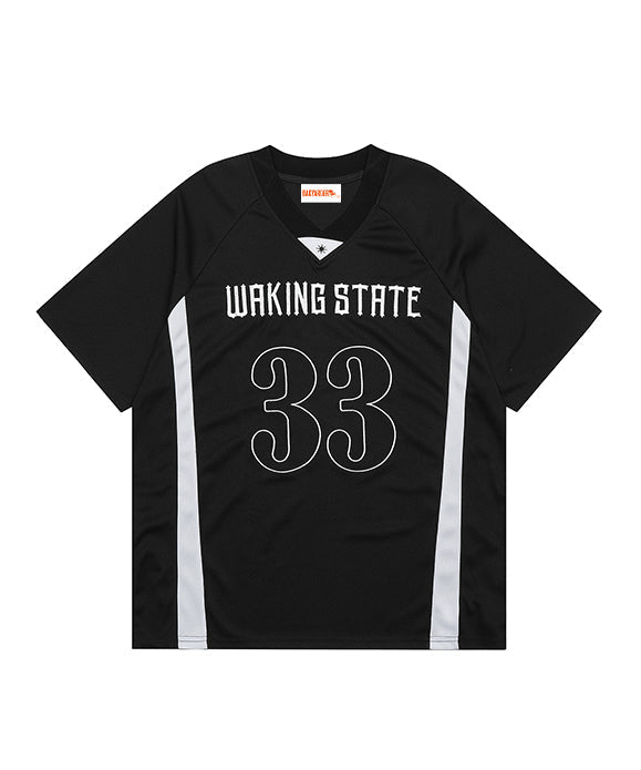 BAKYARDER  Color Block Patchwork Sports Short Sleeve T-shirt