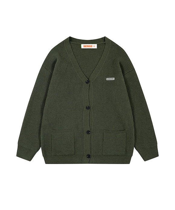 BAKYARDER Simple Striped Cardigan Sweater