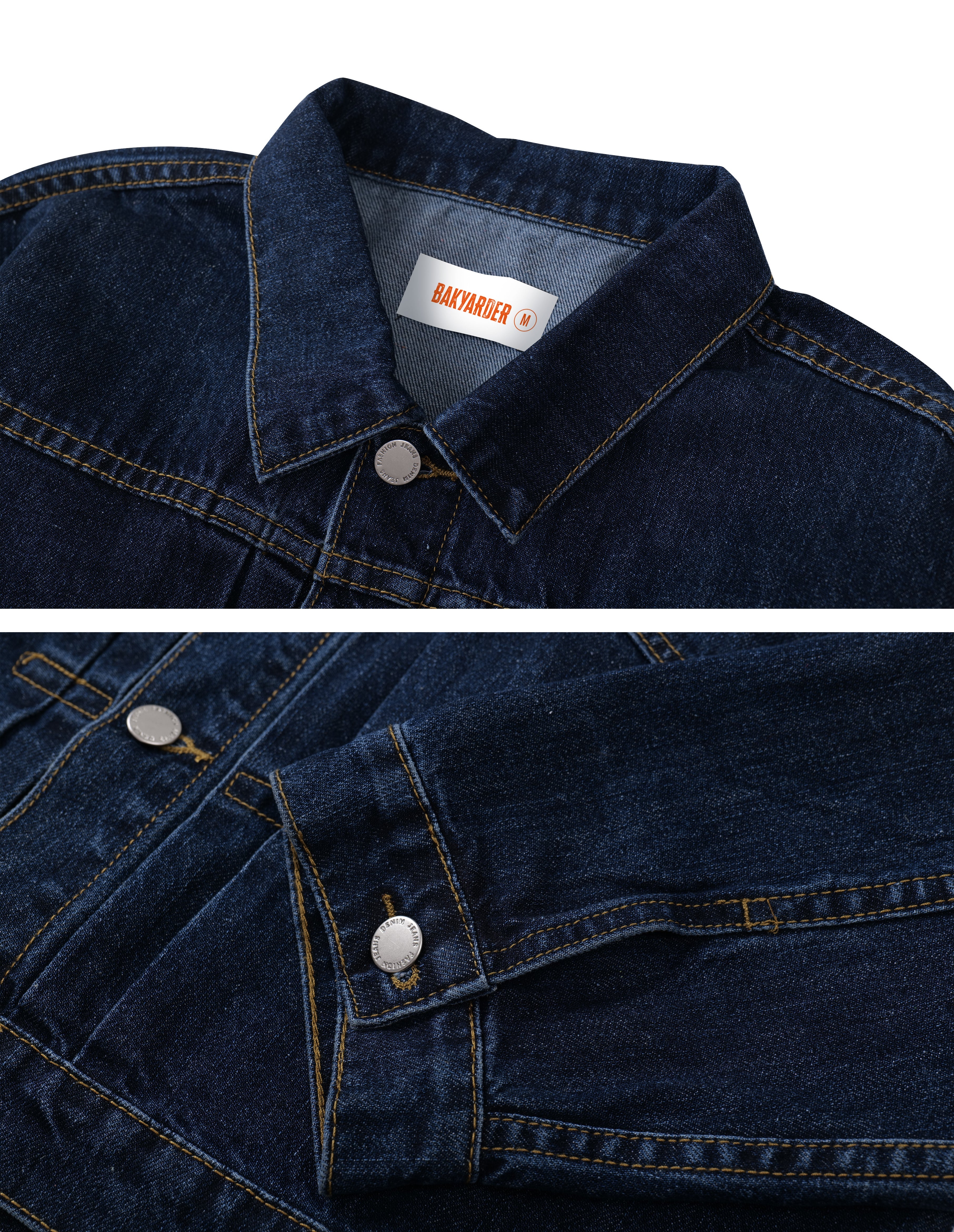 BAKYARDER Washed Blue Denim Utility Jacket