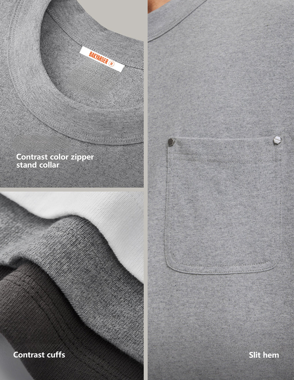 BAKYARDER Cotton-Linen Rivet T-shirt