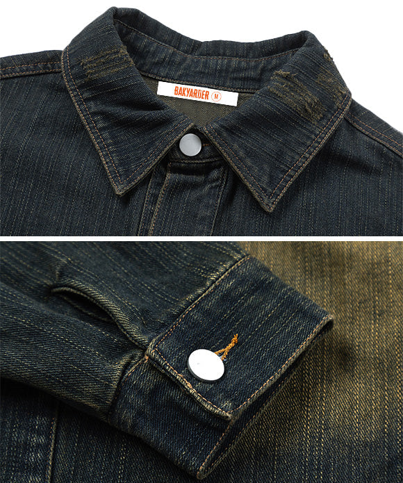 BAKYARDER Vintage Wash Denim Jacket