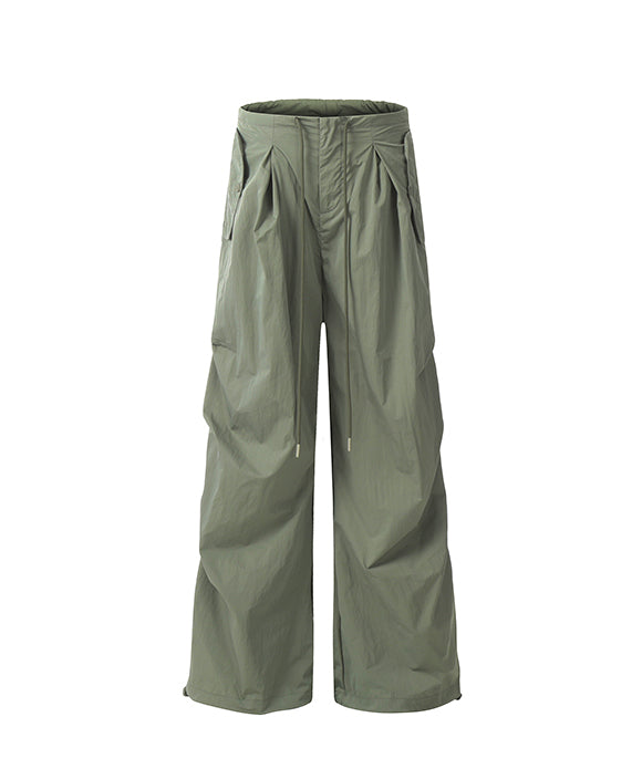 BAKYARDER Vintage Pleated Paratrooper Cargo Pants