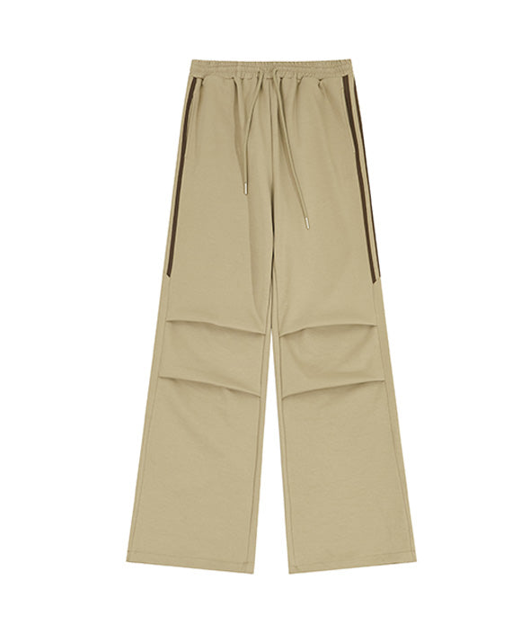 BAKYARDER Vintage Striped Pleated Wide-Leg Sweatpants