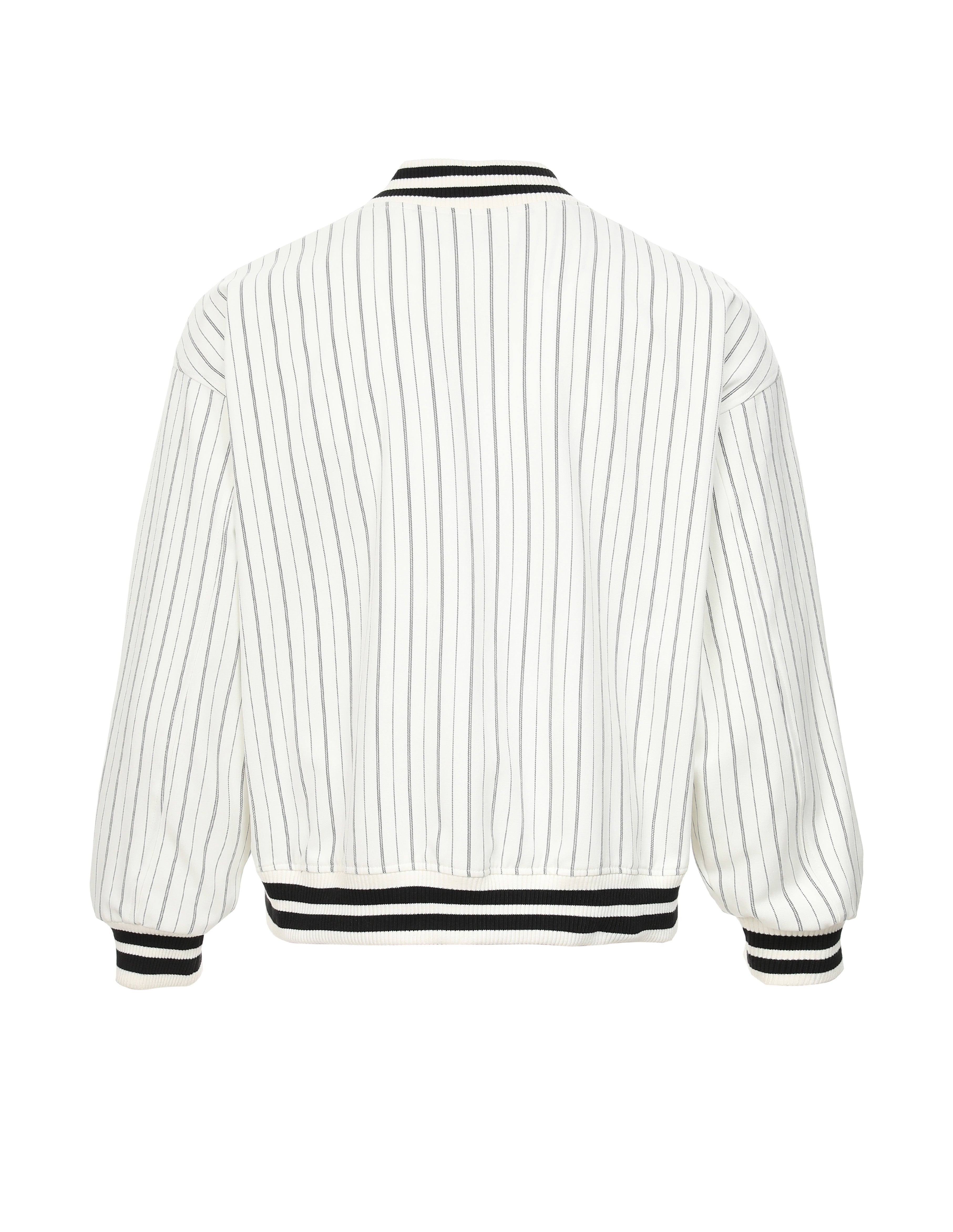 BAKYARDER Vintage Striped Baseball Jacket