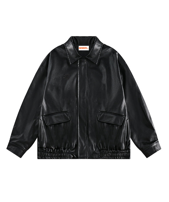 BAKYARDER Vintage PU Leather Jacket