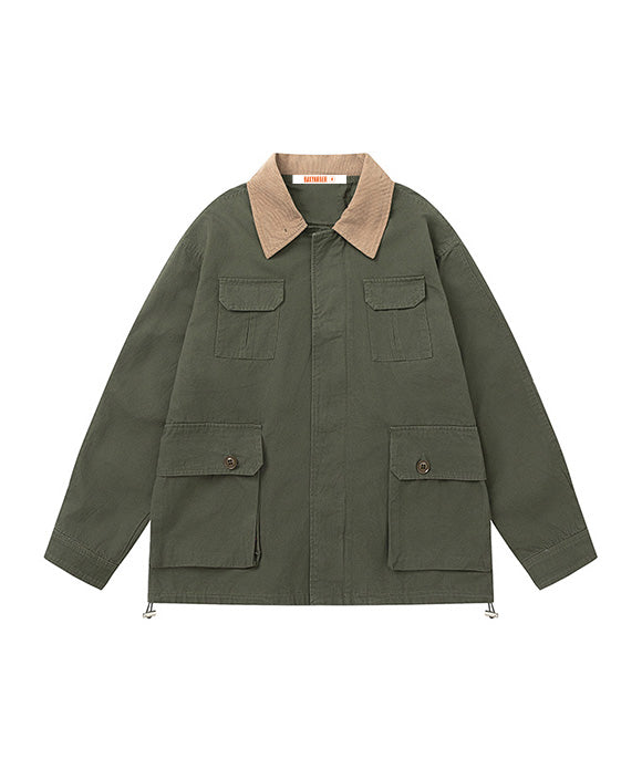 BAKYARDER Vintage Multi-Pocket Utility Jacket