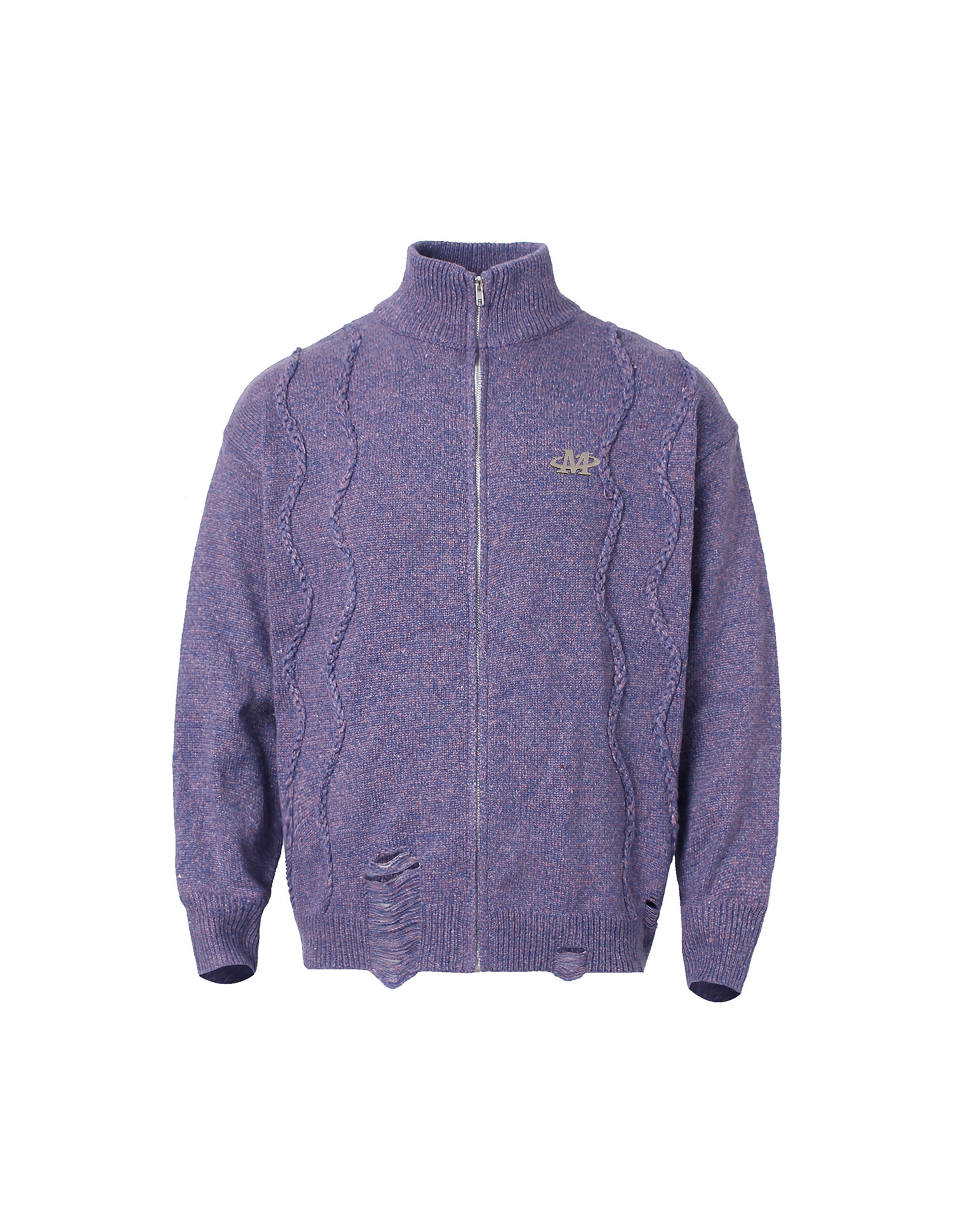 BAKYARDER Vintage Zip-Up Cardigan Sweater