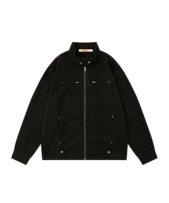 BAKYARDER Vintage Minimalist Denim Jacket