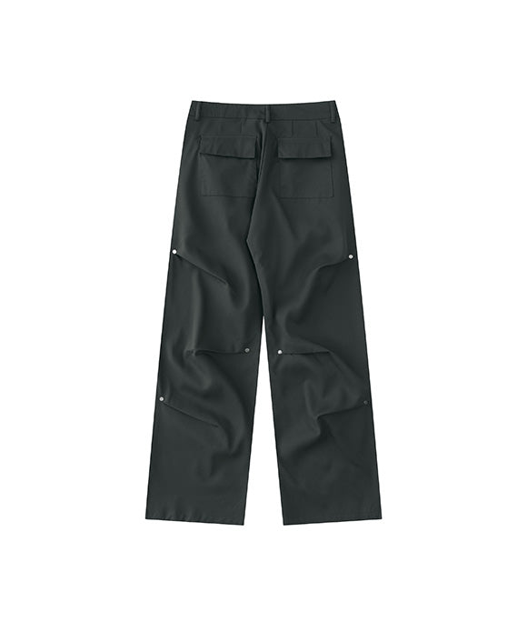 BAKYARDER Wide-Leg Straight-Cut Utility Pants