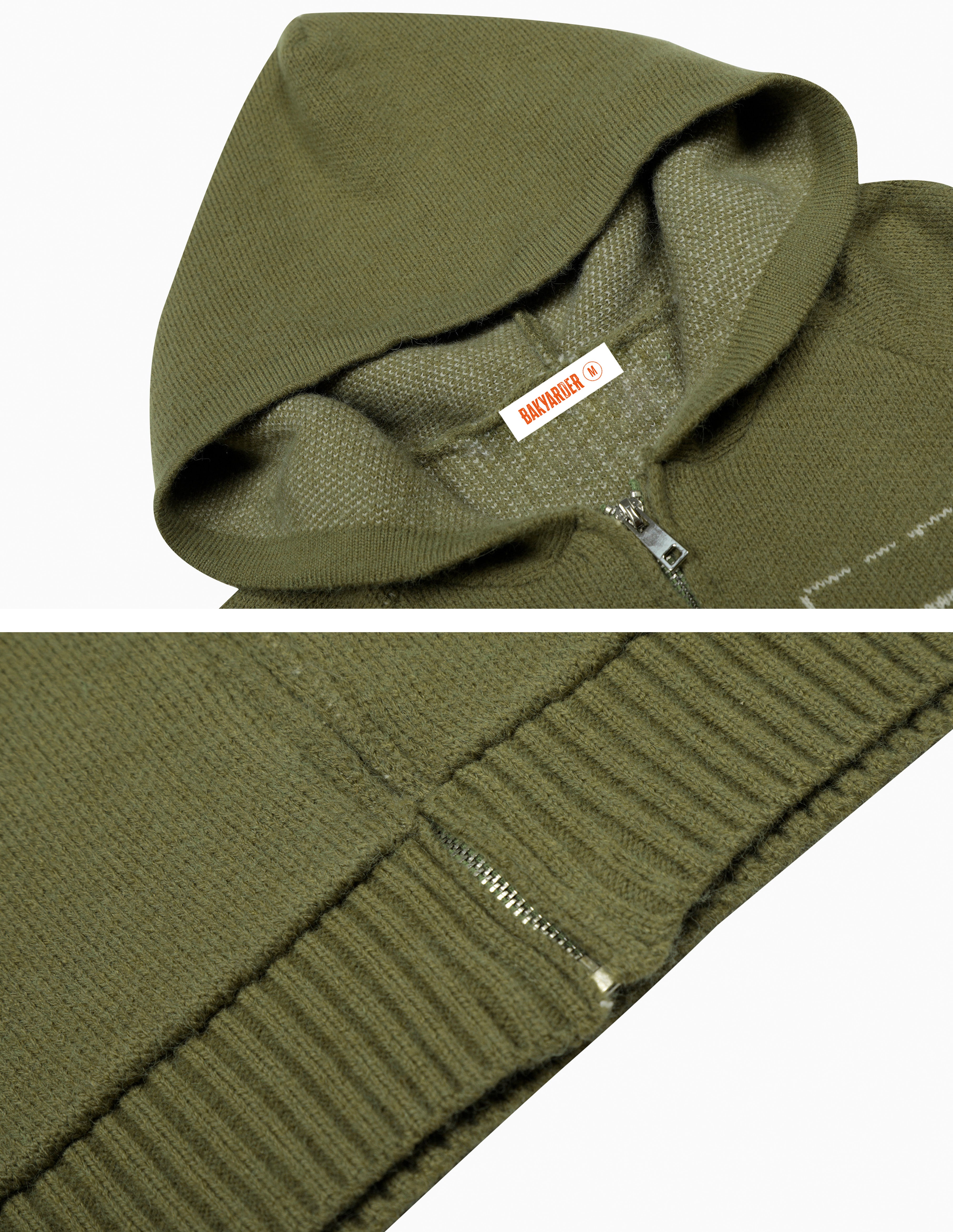 BAKYARDER Casual Hooded Zip-Up Cardigan