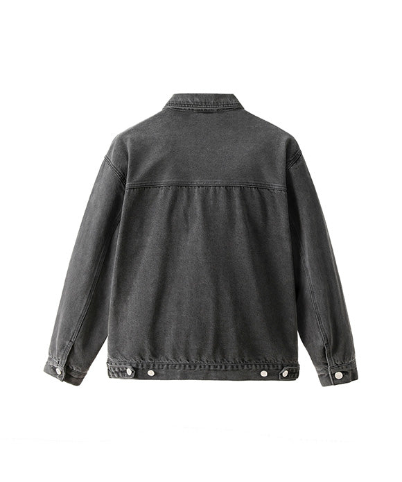 BAKYARDER Vintage Washed Denim Cargo Jacket