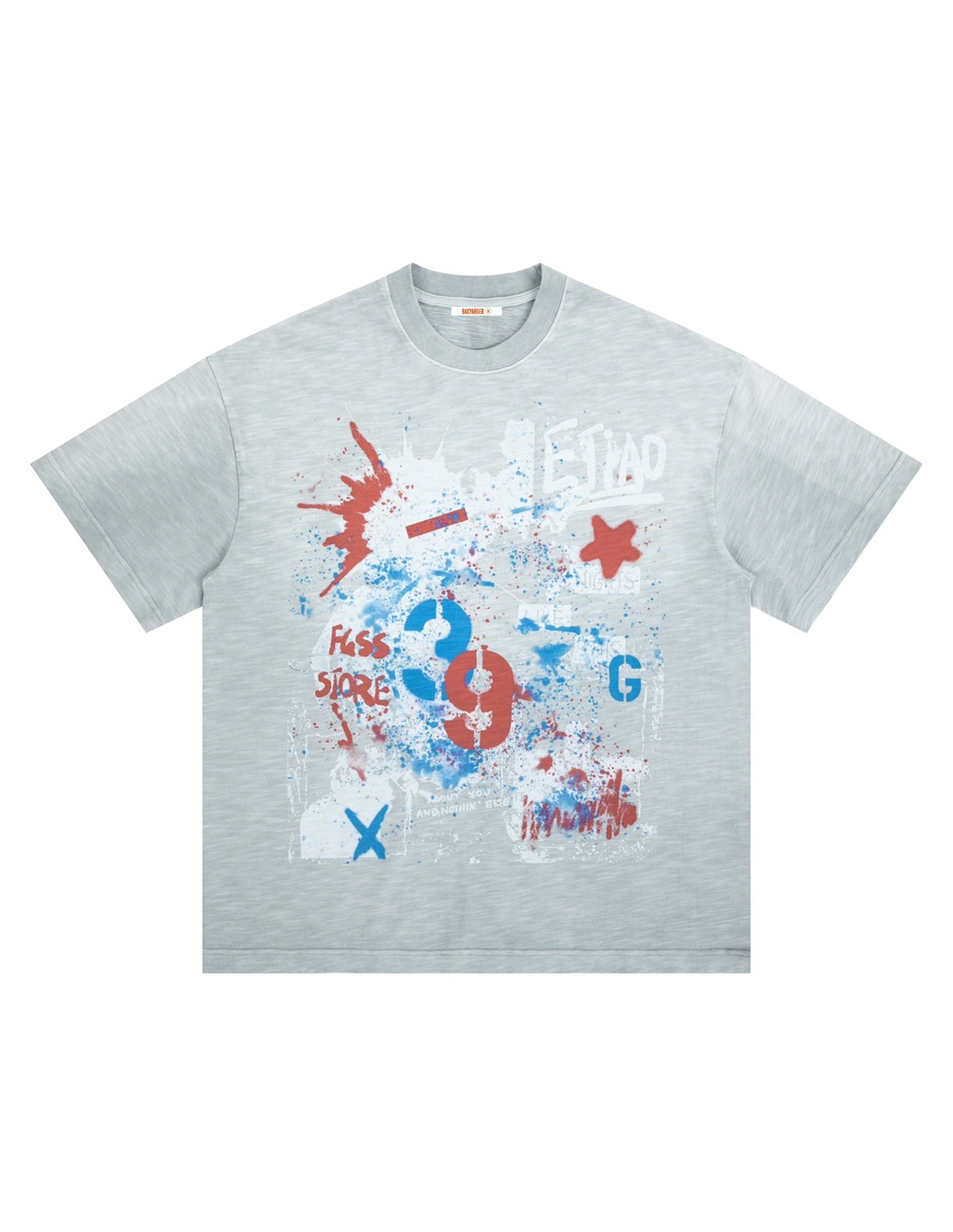 BAKYARDER Vintage Number Print Gradient T-Shirt