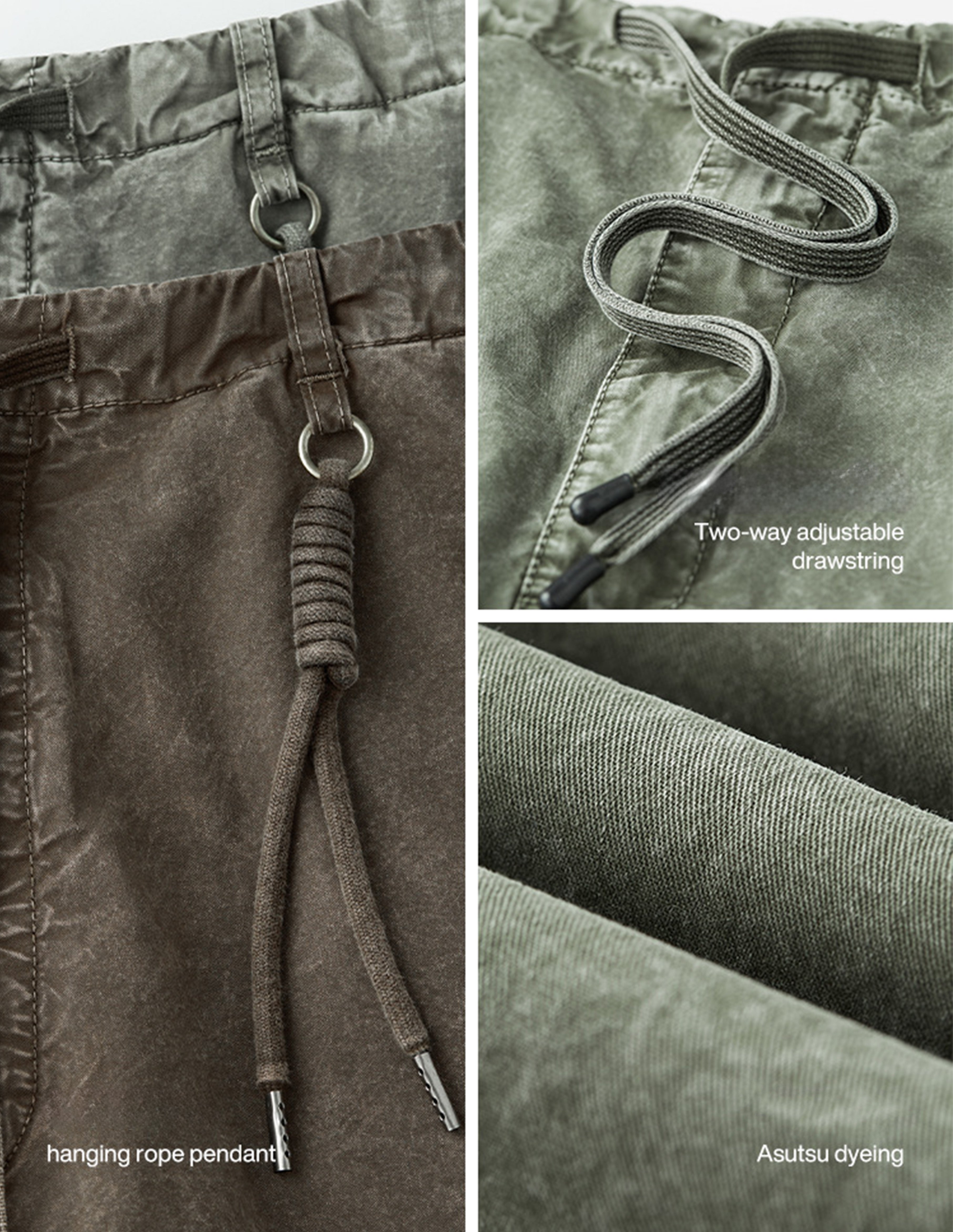 BAKYARDER Vintage Washed Wrinkle Work Pants