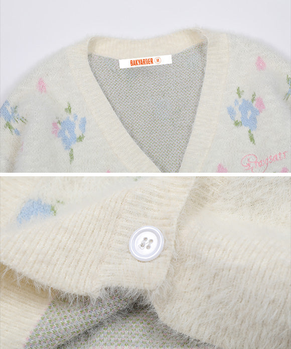 BAKYARDER Vintage Floral Academia Cardigan Sweater