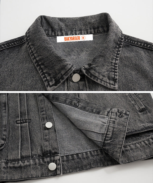 BAKYARDER Vintage Washed Denim Jacket