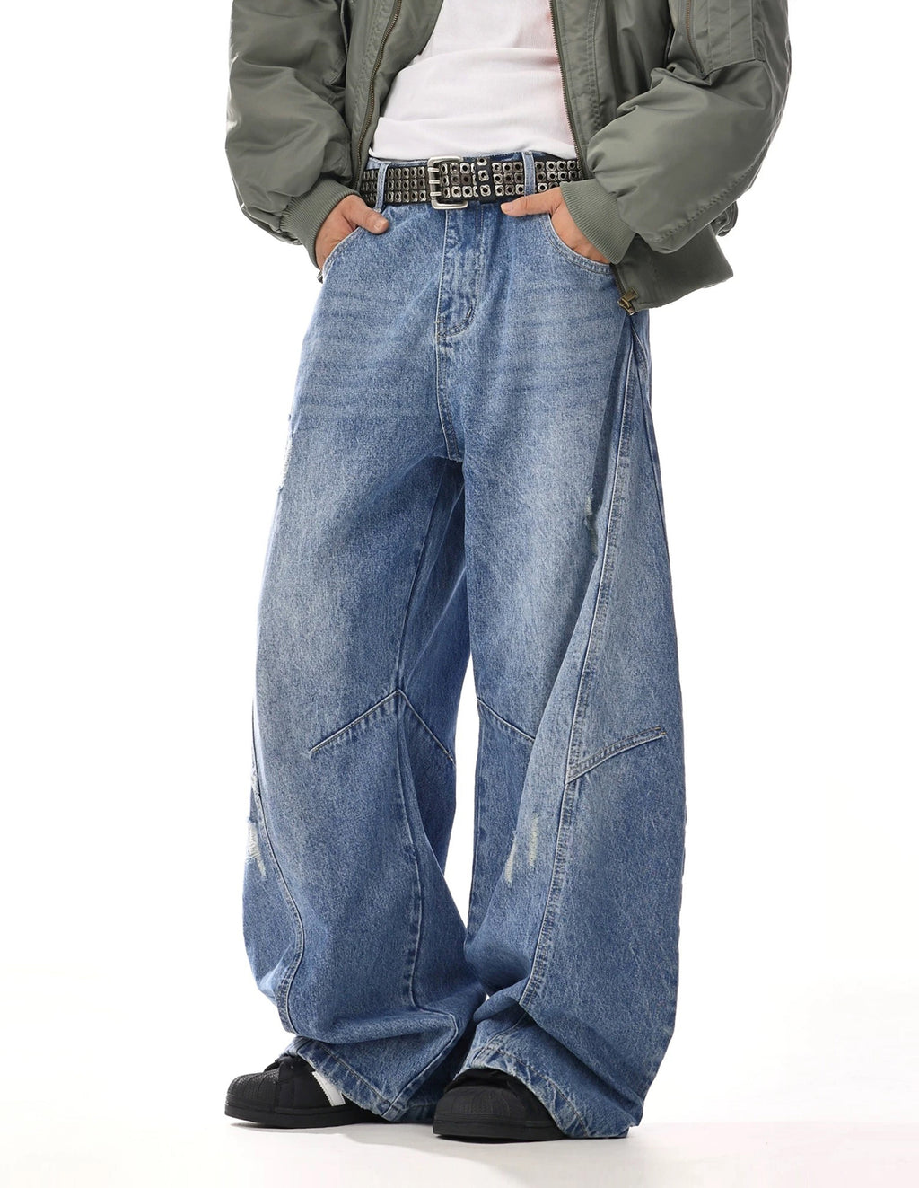 BAKYARDER Vintage Wide-Leg Barrel Jeans