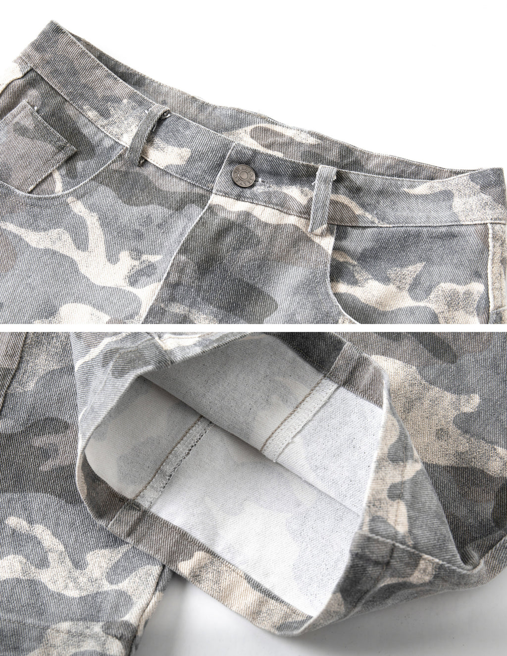 BAKYARDER Vintage Washed Camouflage Bucket Cargo Pants